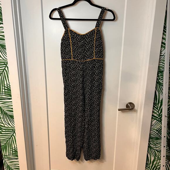 Madewell Playground Floral Posies Button Front Wide Leg Jumpsuit Size 00 - Picture 3 of 13